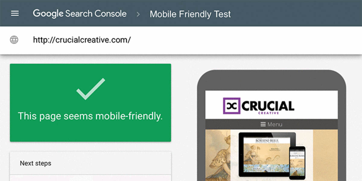 new mobile friendly test tool from google crucial creative